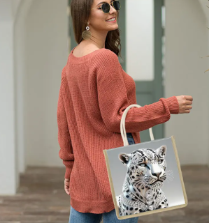 Preview: Diamond Painting Handtasche Leopard